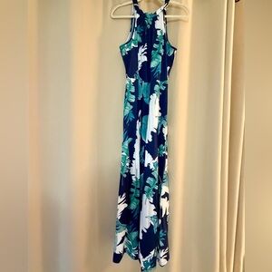 Tropical Print Maxi Dress